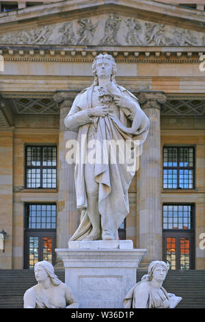 Schiller Statue vor dem Konzerthaus Berlin Konzerthaus, Gendarmenmarkt, Quadrat, Friedrichstadt, Berlin, Deutschland, Europa Stockfoto