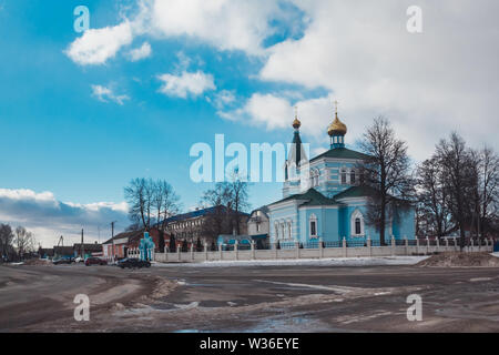 Orthodoxe Kirche des Heiligen Johannes von Kormia in Belarus Stockfoto