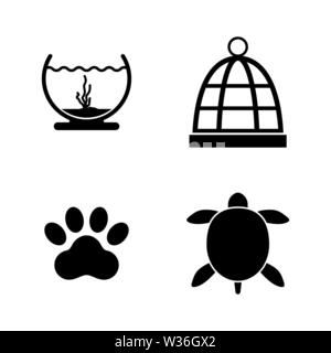 Halten der Haustiere. Einfache ergänzende Vector Icons Set für Video, Mobile Anwendungen, Websites, Print Projekte und ihre Gestaltung. Halten der Haustiere Symbol schwarz Illustra Stock Vektor