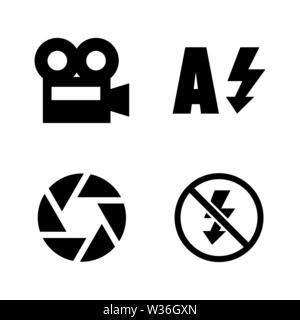 Funktionen der Kamera, das Menü Modus. Einfache ergänzende Vector Icons Set für Video, Mobile Anwendungen, Websites, Print Projekte und ihre Gestaltung. Funktionen der Kamera, Modus Stock Vektor