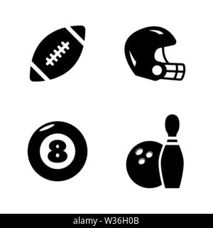 Sportgeräte. Einfache ergänzende Vector Icons Set für Video, Mobile Anwendungen, Websites, Print Projekte und ihre Gestaltung. Sportgeräte Symbol Schwarz Stock Vektor