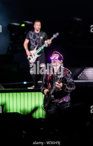 Muse führt im Stadio San Siro in Milano, Italien, am 12. Juli 2019 Stockfoto