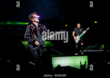 Muse führt im Stadio San Siro in Milano, Italien, am 12. Juli 2019 Stockfoto