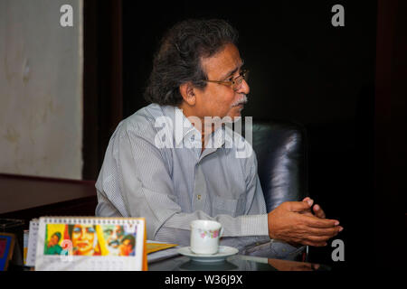 Bangladesch - Oktober 18, 2016: Delwar Jahan Jhantu, einer der am meisten populer Regisseur & Produzent in der Bengalischen Filmindustrie bei BFDC, Dhaka. Stockfoto