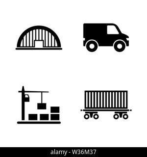 Express Lieferung. Einfache ergänzende Vector Icons Set für Video, Mobile Anwendungen, Websites, Print Projekte und ihre Gestaltung. Schwarz auf Weiß Stock Vektor