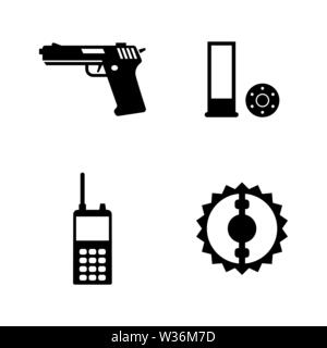 Special Forces Tools, Jagd. Einfache ergänzende Vector Icons Set für Video, Mobile Anwendungen, Websites, Print Projekte und Sie entwerfen. Special Forces Tools Hun Stock Vektor