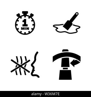 Fix Kleber. Einfache ergänzende Vector Icons Set für Video, Mobile Anwendungen, Websites, Print Projekte und ihre Gestaltung. Fix Kleber Symbol Schwarz Abbildung auf Stock Vektor