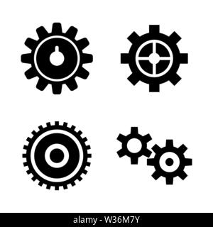 Zahnrad, Zahnrad Mechanismus. Einfache ergänzende Vector Icons Set für Video, Mobile Anwendungen, Websites, Print Projekte und ihre Gestaltung. Zahnrad, Zahnrad Mechanismus Stock Vektor