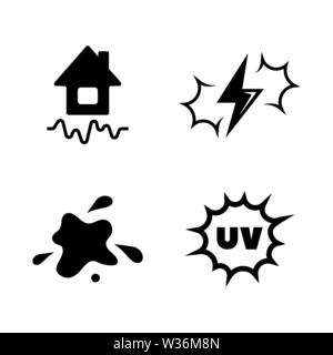 Externer Einfluss der Natur. Einfache ergänzende Vector Icons Set für Video, Mobile Anwendungen, Websites, Print Projekte und ihre Gestaltung. Externer Einfluss Natur Stock Vektor