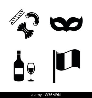 Festliche italienische Karneval. Einfache ergänzende Vector Icons Set für Video, Mobile Anwendungen, Websites, Print Projekte und ihre Gestaltung. Festliche italienische Karneval Stock Vektor