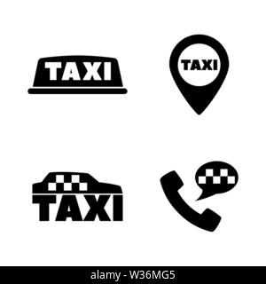 Taxi Auto, rufen Sie den Service. Einfache ergänzende Vector Icons Set für Video, Mobile Anwendungen, Websites, Print Projekte und ihre Gestaltung. Taxi Auto, rufen Sie den Service Symbol Stock Vektor