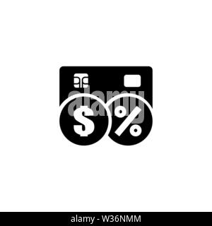 Credit Debit Card International Vektor icon. Einfache flache Symbol auf weißem Hintergrund Stock Vektor