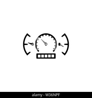 Auto Tacho und Dashboard Vektor icon. Einfache flache Symbol auf weißem Hintergrund Stock Vektor