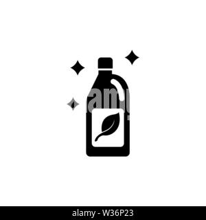 Reinigungsmittel. Flache Vektor Icon. Einfach schwarzes Symbol auf weißem Hintergrund Stock Vektor