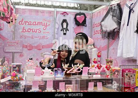 HYPER JAPAN 2019 Olympia Grand Hall, Japan Kultur, Cosplay, traditionelle Culturebest der Japan Food Event mit Japanischen live Bands 12, 13, 14 Juli 2019, Olympia, London, UK Stockfoto