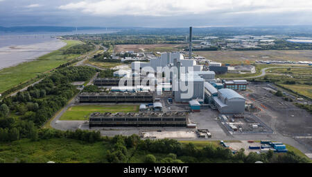 AVONMOUTH UK - Juli 13, 2019: severnside Energy Recovery Center in Avonmouth Stockfoto