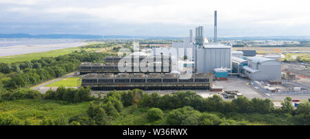 AVONMOUTH UK - Juli 13, 2019: severnside Energy Recovery Center in Avonmouth Stockfoto