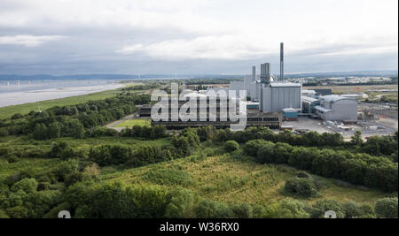 AVONMOUTH UK - Juli 13, 2019: severnside Energy Recovery Center in Avonmouth Stockfoto