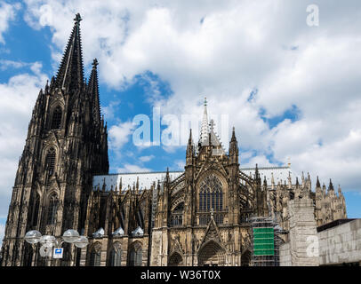Türme der berühmten Kölner Dom Stockfoto