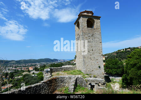 Die alte Festung in Stari Bar, Montenegro. Stockfoto