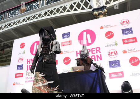 HYPER JAPAN 2019 Olympia Grand Hall, Japan Kultur, Cosplay, traditionelle Culturebest der Japan Food Event mit Japanischen live Bands 12, 13, 14 Juli 2019, Olympia, London, UK Stockfoto