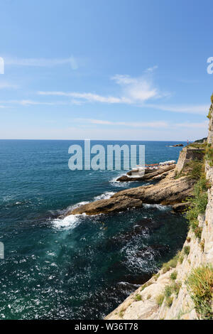 Die ulcinj Schloss in der Altstadt von Ulcinj an der adriatischen Küste in Montenegro. Stockfoto