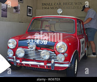 Mini Cooper S Rallye Monte Carlo 1964 Sieger, Goodwood Festival der Geschwindigkeit, 2019, Festival der Speed, Speed Kings, Astro-rekorde des Motorsports, 20. Juli Stockfoto