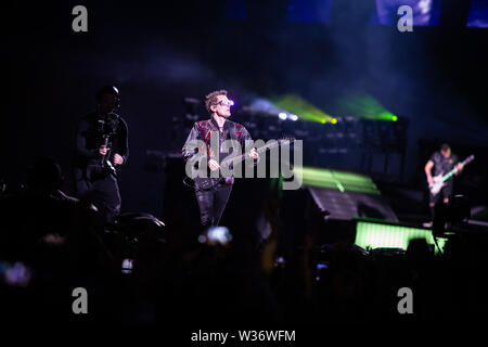 Mailand, 12.Juli. MUSE führt Live@Stadio Giuseppe Meazza San Siro, Mailand. Copyright Davide Merli | Alamy Stockfoto