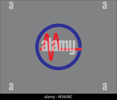 Schallwelle Abbildung: Logo Vektor icon Vorlage Stockfoto