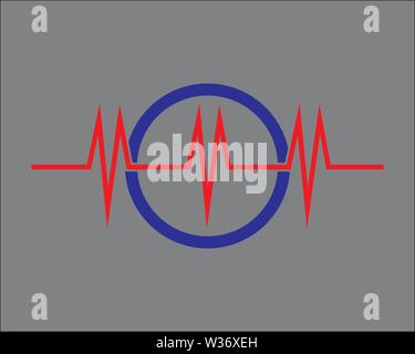 Schallwelle Abbildung: Logo Vektor icon Vorlage Stockfoto
