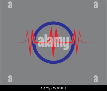 Schallwelle Abbildung: Logo Vektor icon Vorlage Stockfoto
