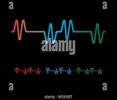 Schallwelle Abbildung: Logo Vektor icon Vorlage Stockfoto