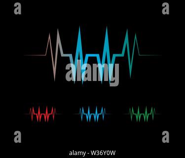 Schallwelle Abbildung: Logo Vektor icon Vorlage Stockfoto