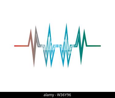 Schallwelle Abbildung: Logo Vektor icon Vorlage Stockfoto