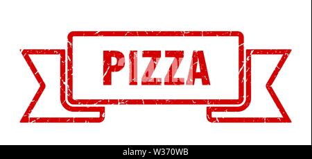 Pizza grunge Band. pizza pizza Banner anmelden. Stock Vektor