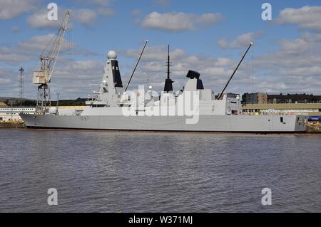 ROYAL NAVY DESTROYER D 37 HMS DUNCAN Stockfoto