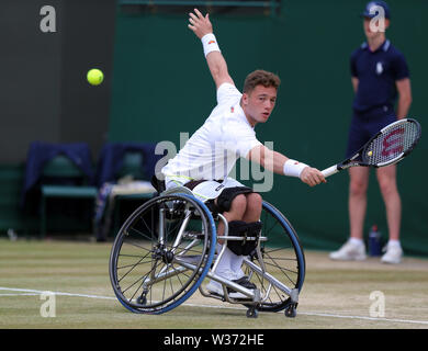 London, Großbritannien. 13. Juli, 2019. Alfie Hewett, Großbritannien Rollstuhl verdoppelt, 2019. Credit: Allstar Bildarchiv/Alamy leben Nachrichten Stockfoto