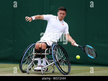 London, Großbritannien. 13. Juli, 2019. Gordon Reid, Großbritannien Rollstuhl verdoppelt, 2019. Credit: Allstar Bildarchiv/Alamy leben Nachrichten Stockfoto