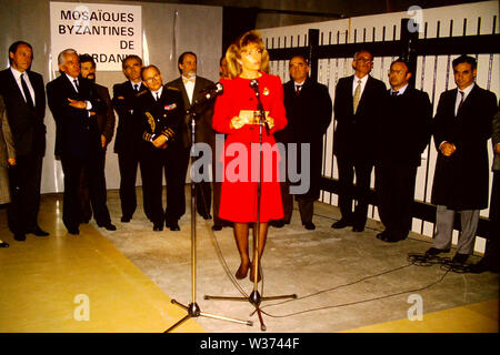 Königin Noor von Jordanien erscheint in Lyon, Frankreich Stockfoto