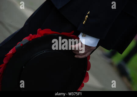 D-Day 75 Jahre Gedenkfeiern in Liverpool War Memorial, die von lokalen regimental Veteranen, hochrangige Arm, Navy und R.A.F Veteranen besucht Stockfoto