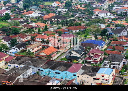 Johor Bahru, Malaysia-18 Nov 2018: Luftaufnahme von Johor Bahru Altstadt Stockfoto