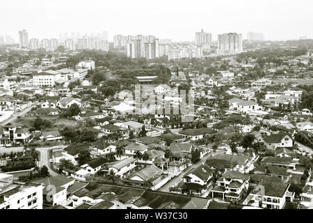 Johor Bahru, Malaysia-18 Nov 2018: Luftaufnahme von Johor Bahru Altstadt Stockfoto