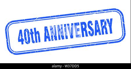 40. Jahrestag Stempel. 40. Jahrestag square Grunge unterzeichnen. 40. Jahrestag Stock Vektor