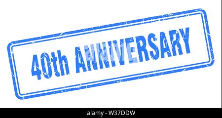 40. Jahrestag Stempel. 40. Jahrestag square Grunge unterzeichnen. 40. Jahrestag Stock Vektor