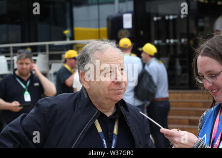 &#Xa9; Foto 4/LaPresse 13/07/2019 Silverstone, England Sport Formel 1 Grand Prix von England 2019 In der Pic: Jean Todt (FRA) FIA-Präsident Stockfoto