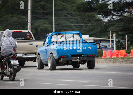 Chiangmai, Thailand - 11. Juli 2019: Private Pickup Auto, Nissan oder Datsan 1500 Dump Truck. Stockfoto