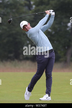 Von Nordirland Rory McIlroy am 1. Bohrung am Tag drei der Aberdeen Standard Investitionen Scottish Open im Renaissance Club, North Berwick. Stockfoto