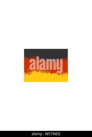 Deutschland Fahne Design Konzept. Flagge texturierte von Grunge Holz Muster. Bild relativ zu Reisen und Politik Themen Stock Vektor