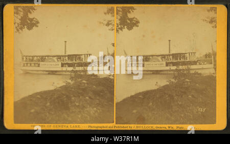 Der Dampfgarer ("Herrin vom See") am Lake View Park, durch J Bullock Stockfoto