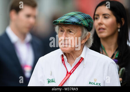 TOWCESTER, Vereinigtes Königreich. 13. Juli, 2019. Sir John Young 'Jackie' Stewart, OBE besucht Practice Session 3 Während der Formel 1 Rolex Grand Prix von Großbritannien 2019 in Silverstone Circuit am Samstag, Juli 13, 2019 in TOWCESTER, ENGLAND. Credit: Taka G Wu/Alamy leben Nachrichten Stockfoto